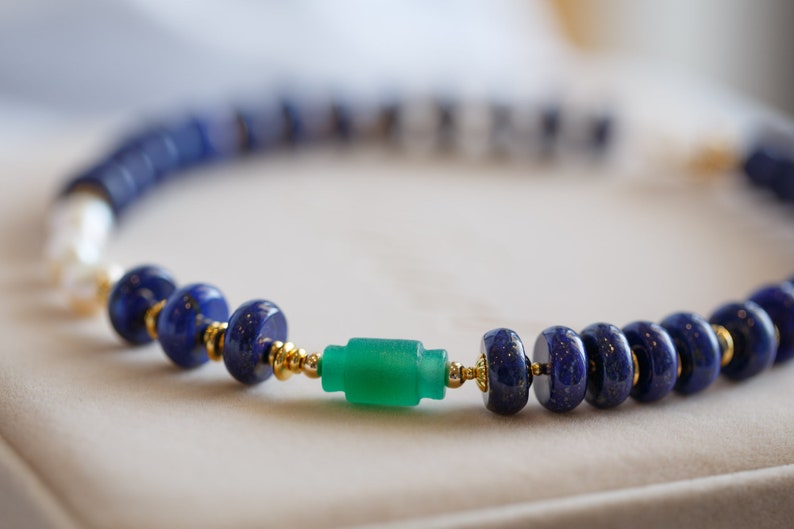 Coventina Lapis Lazuli Choker Necklace image 7