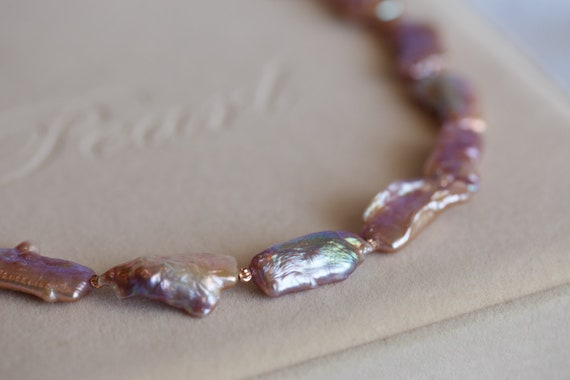 Matilda Purple Baroque Pearl Choker Necklace