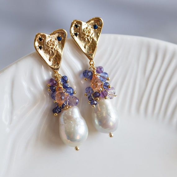 Etsy baroque pearl earrings sale