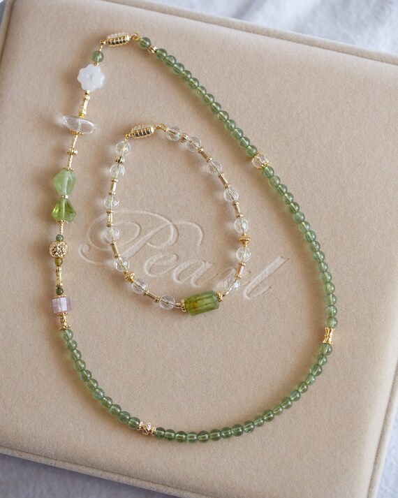 Noemi Peridot Bracelet Necklace
