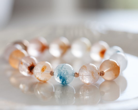 Aviana Snowflake Lodelite Phantom Quartz Bracelet