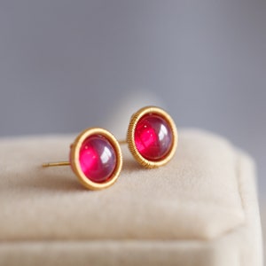 Noelle Ruby Stud Earrings
