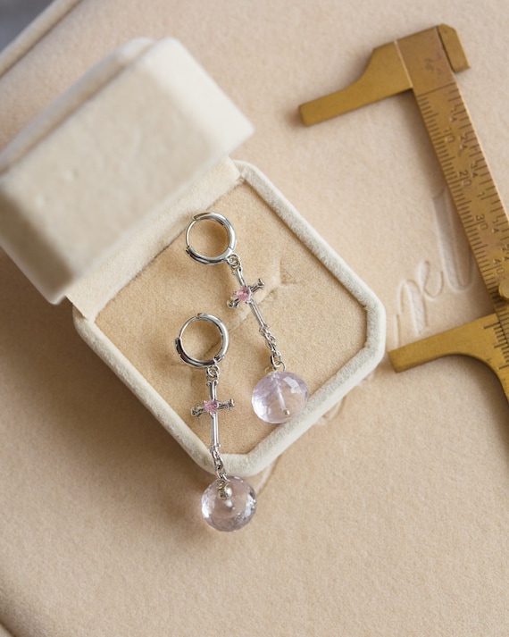 Nahara Lavender Amethyst Dangle Earrings