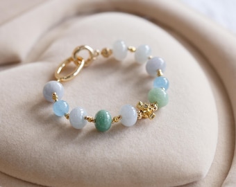 Astrid Burmese Type A Jadeite Bracelet - Multi color FeiCui Bracelet