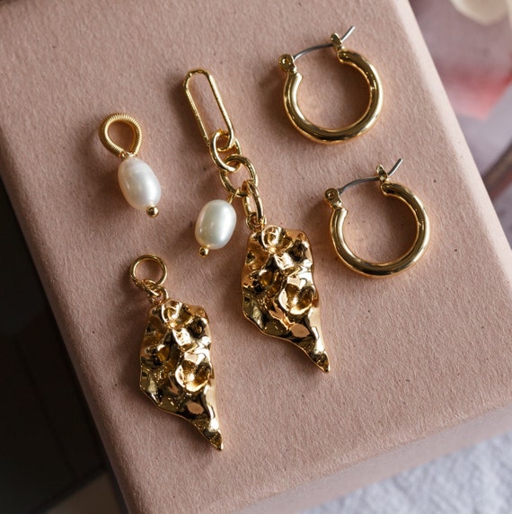 Aida Pearl Multi-Way Hoop Earrings