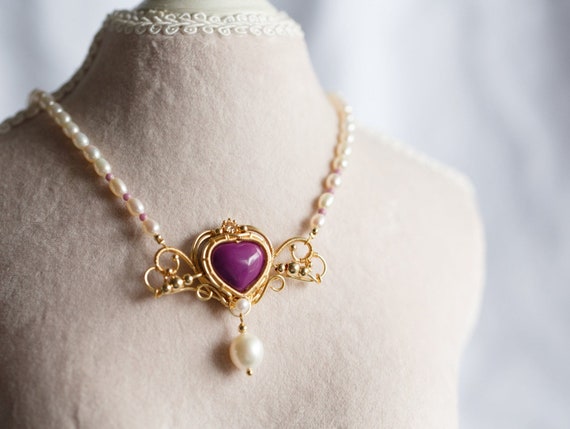 Zadie Phosphosiderite Heart Pendant Necklace