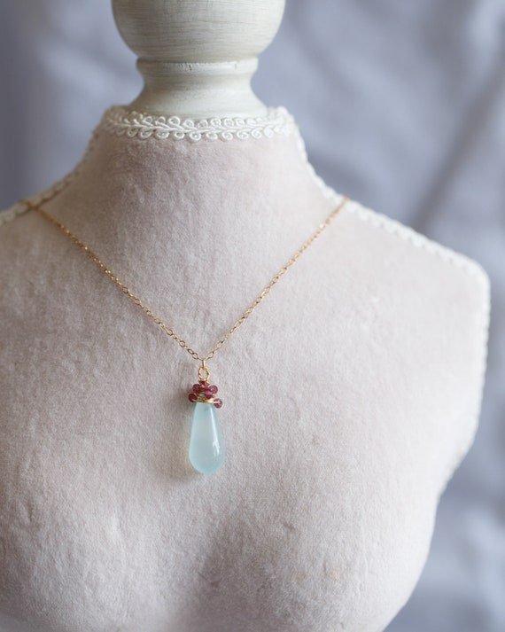 Kimora Green Chalcedony Necklace