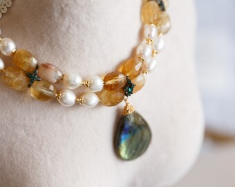 Estella Labradorite Gemstone Necklace