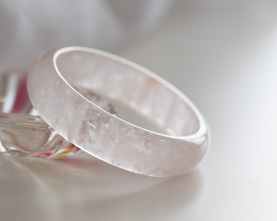 Natural Rose Quartz Crystal Bangle #RQ17