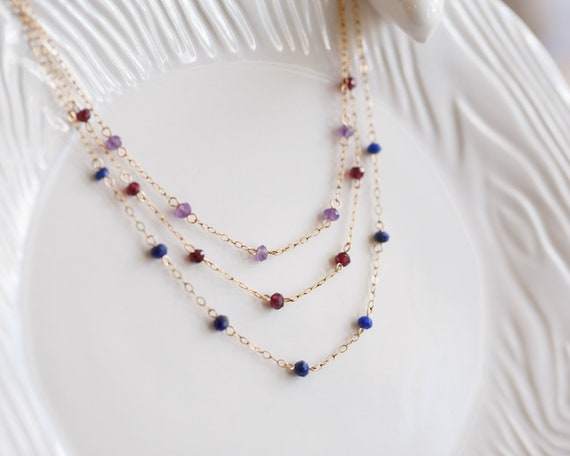 Marisol Gemstone Satellite Necklaces