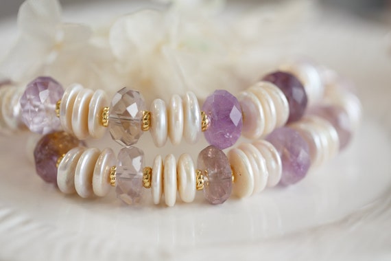 Viola Ametrine and Pearl Choker Necklace