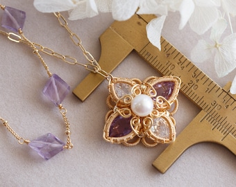 Rylee February Stone Amethyst Necklace