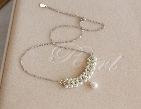 Elizabeth Braided Pearl Sterling Silver Necklace