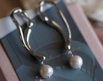 Eden Natural Pearl Trendy Silver Earrings