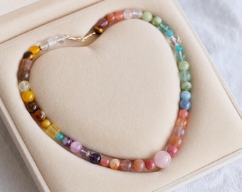 Lavinia Multi-gemstone Beaded Necklace