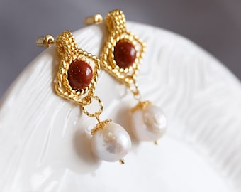 Cearo Baroque Pearl Earrings