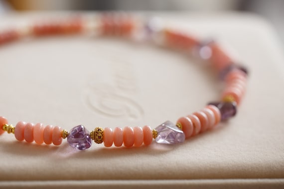 Elise Peruvian Pink Opal Necklace