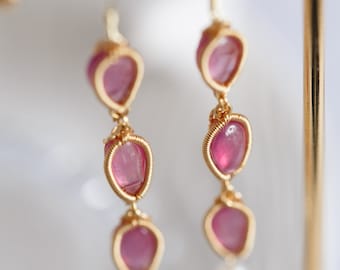 Annalise Ruby Drop Earrings
