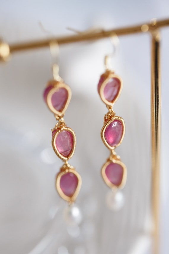 Annalise Ruby Drop Earrings