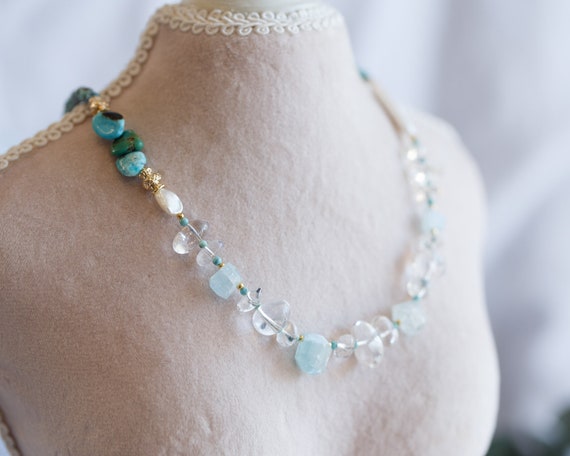 Aubrielle Turquoise Aquamarine Necklace