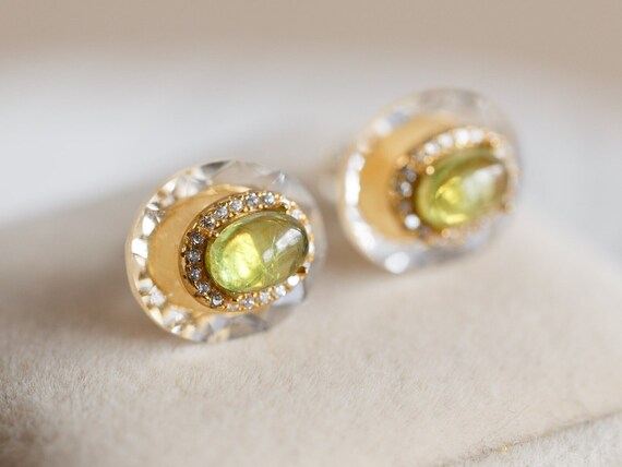Bellamy Green Tourmaline Crystal Stud Earrings