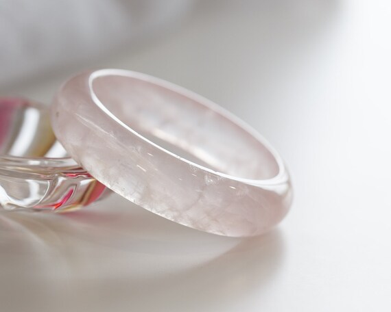 Natural Rose Quartz Crystal Bangle #RQ13