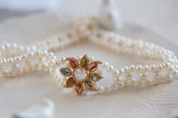 Giuliana Rainbow Tourmaline Sunflower Choker Necklace