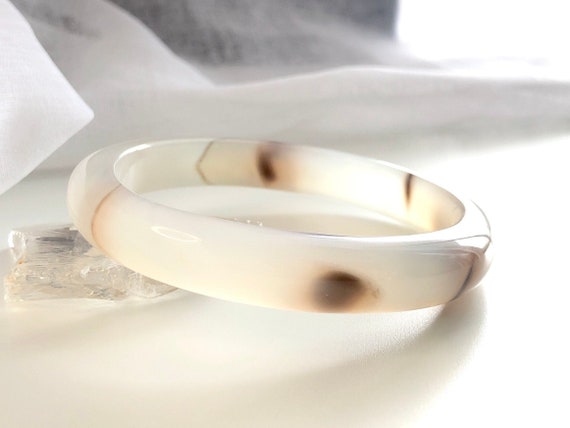 Colourful World! Watercolour Lace Agate Bangle #A84