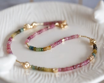 Selena Rainbow Tourmaline Choker Necklace