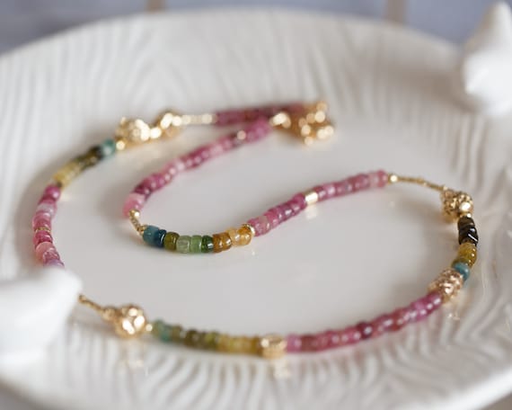 Selena Rainbow Tourmaline Choker Necklace