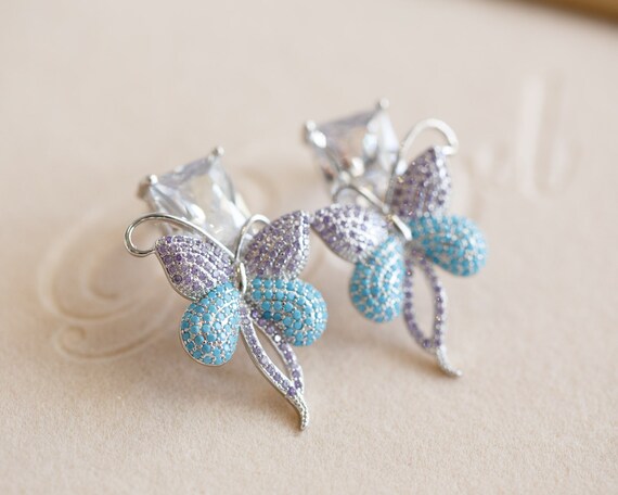 Leanna Cubic Butterfly Earrings