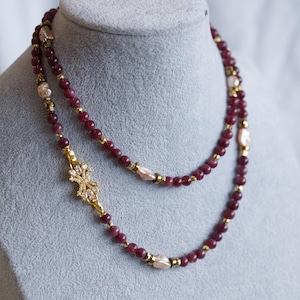 Virginia Red Tourmaline Long Necklace