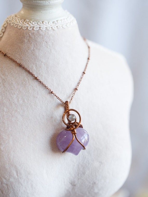 Adalyn Amethyst Copper Pendant Necklace
