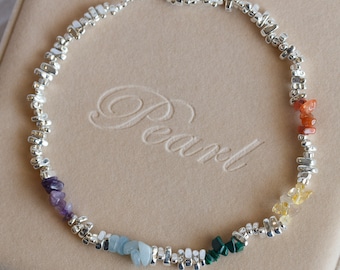 Emory Silver Hematite Gemstone Necklace