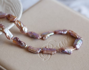 Matilda Purple Baroque Pearl Choker Necklace