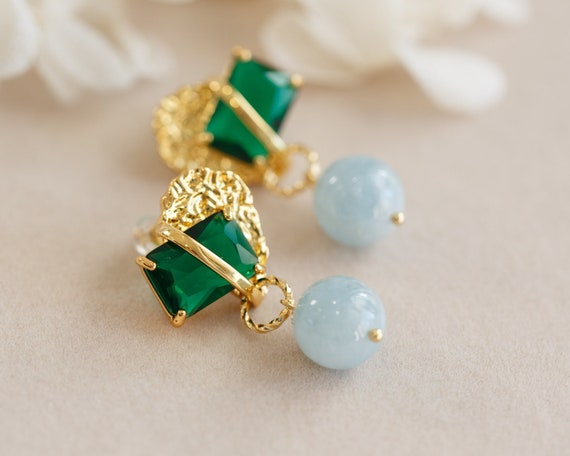 Zayla Aquamarine Earrings