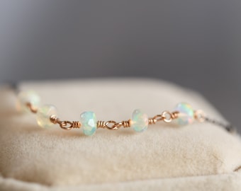 Emma Ethiopia Fire Opal Satellite Necklace