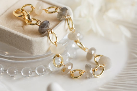 Paige Moonstone Gemstone Bracelet