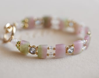 Gemma Bi-Colour Tourmaline Bangle Bracelet