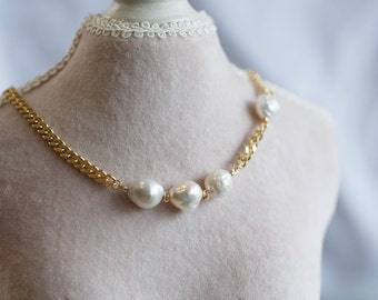 Rory Baroque Pearl Bold Chain Necklace
