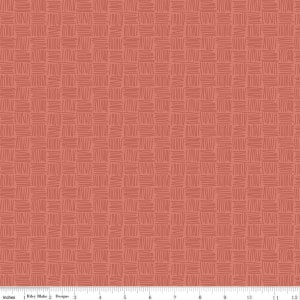 Dream Weaver Terracotta Weave Print, Amanda Castor for Riley Blake Designs, Fabric Yardage Cut in Half-Yard Increments, Geometric