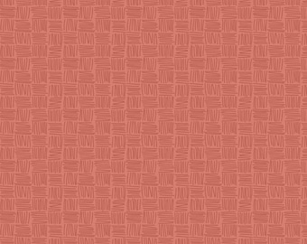 Dream Weaver Terracotta Weave Print, Amanda Castor for Riley Blake Designs, Fabric Yardage Cut in Half-Yard Increments, Geometric