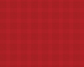 BACKING 4 or 5 Yard Cut Option, Yuletide Red Plaid Print, My Mind's Eye for Riley Blake Designs, Fabric Yardage, Christmas Plaid