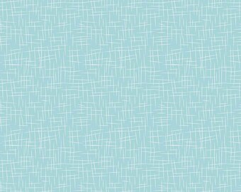 Aqua Hashtag Print, Basics Blender by Riley Blake Designs, Sold by Half-Yard Increments