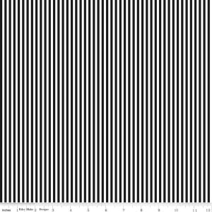 Black 1/8&quot; Stripe Fabric, Sold by Half Yard Cuts, Riley Blake Designs, Basics Blender