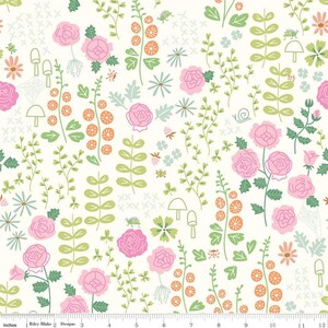 9pc FQ/HY New Dawn Fabric Bundle, Half Yard or Fat Quarter Cuts, Designed by Citrus & Mint for Riley Blake, Precut, Spring Floral Bee Rose image 7