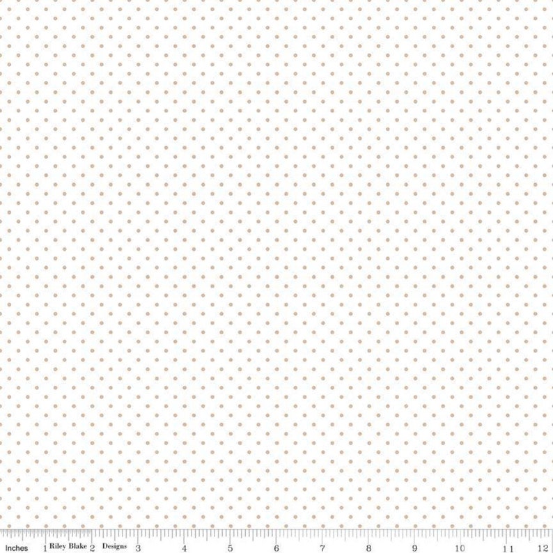 Fabric Yardage C660-BEACH Sold by Half-Yard Increments Swiss Dot Collection by Riley Blake Designs Swiss Dot Beach on White Print