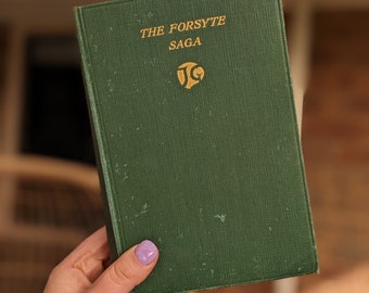 Vintage 1930s edition of The Forsyte Saga by John Galsworthy - vintage book shop Australia