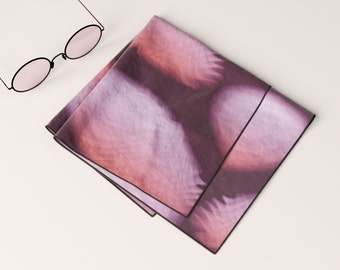 Silk Pocket Square, men's handkerchief, gift ideas for him, Abstract Bloom