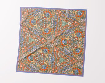 Orange Haze Silk Scarf | Retro Orange Accessory